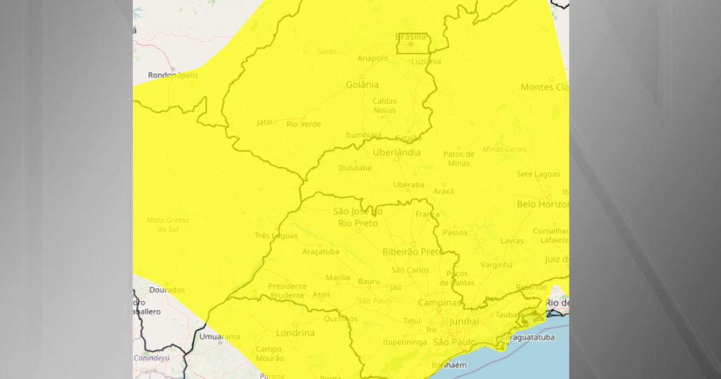 Alerta Meteorológico: Mais de 610 Cidades em Minas Gerais Sob Risco de Tempestades com Granizo
