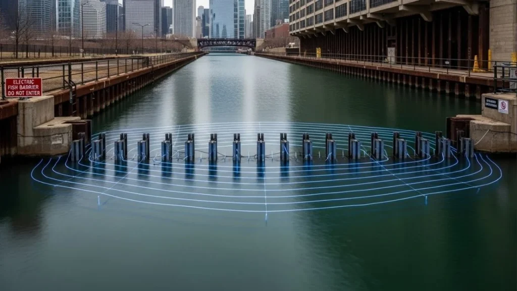Barreira Elétrica em Chicago: Protegendo os Grandes Lagos de Peixe Invasor