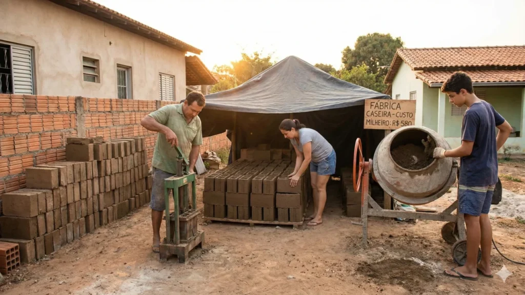 Casal Reduz Custo de Construção em R$ 44 Mil com Tijolo Ecológico Produzido em Casa