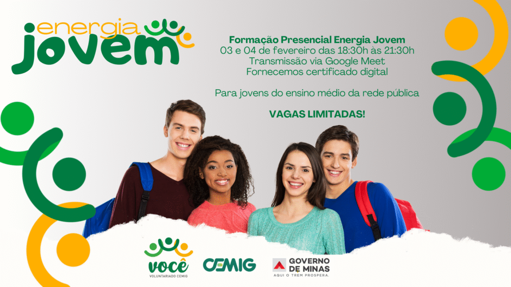 Cemig Lança Inscrições para o Projeto “Energia Jovem” Focado na Inserção Profissional