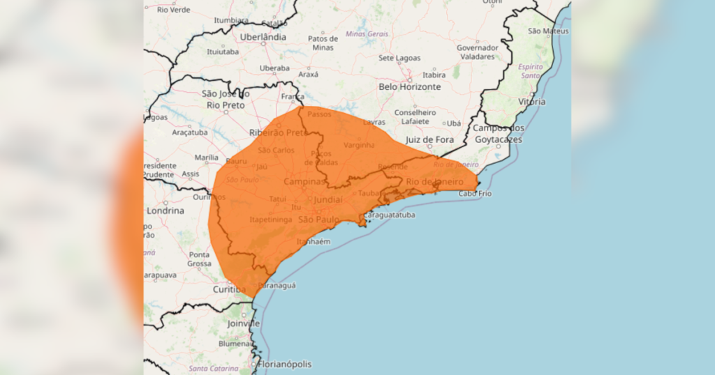Alerta de Chuvas Intensas em São Paulo e Outros Estados nesta Quinta-feira
