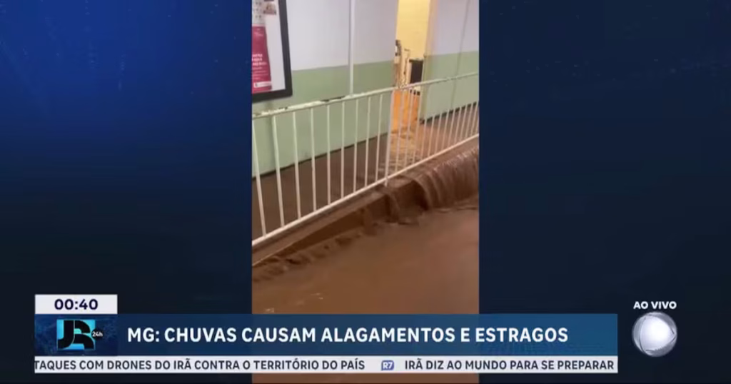 Chuvas em MG: Posto de Saúde em Belo Horizonte é Alagado