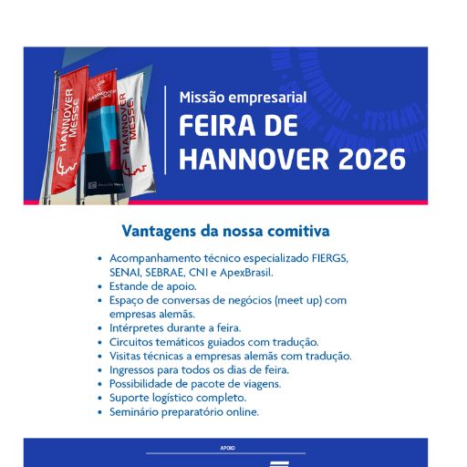 Iniciativas de Interoperabilidade do SENAI-MG e VDMA na Hannover Messe 2026 Iniciativas de Interoperabilidade do SENAI-MG e VDMA na Hannover Messe 2026