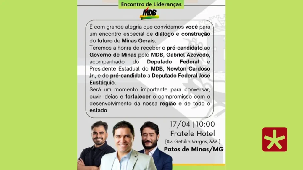 Encontro Regional do MDB em Patos de Minas: Um Olhar para o Futuro Político de Minas Gerais