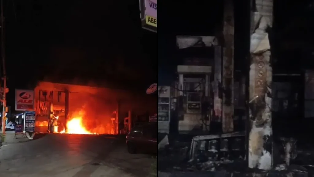 Homem provoca explosão em posto de combustíveis na Grande BH durante fuga da PM