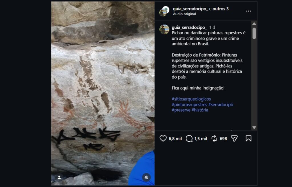 Pichadores Atingem Pinturas Rupestres na Serra do Cipó: Patrimônio em Risco